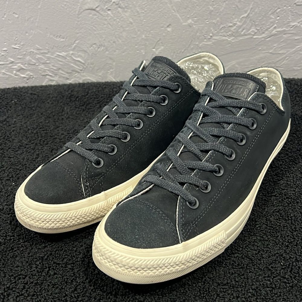 Converse Low Top Sneakers in Black and Cream Off-White - Picture 4 of 14